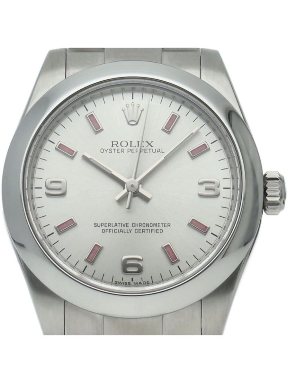 Rolex Oyster Perpetual 31 Watch Box SS Silver Polished